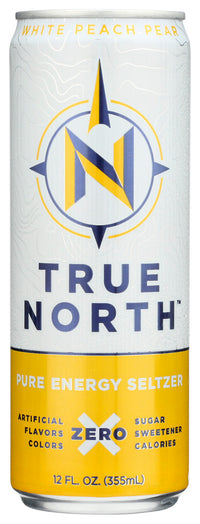 True North: White Peach Pear Energy Drink, 12 Fo