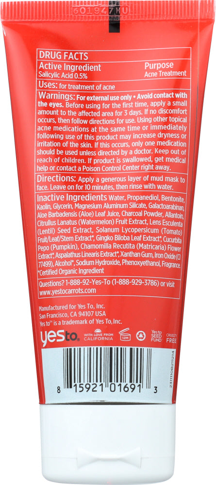 Yes To: Tomatoes Detoxifying Charcoal Mud Mask, 2 Oz