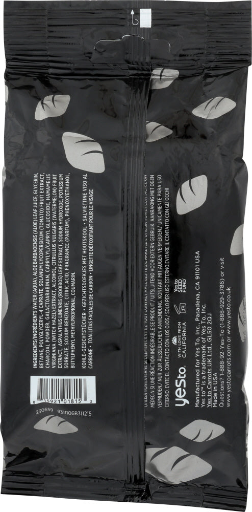 Yes To: Wipes Charcoal, 30 Pc