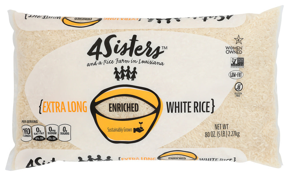 4Sisters: Rice White Long Grain, 5 Lb