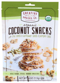 Creative Snacks: Organic Coconut Snacks With Chia Seeds Sunflower Seeds And Pumpkin Seeds, 4 Oz