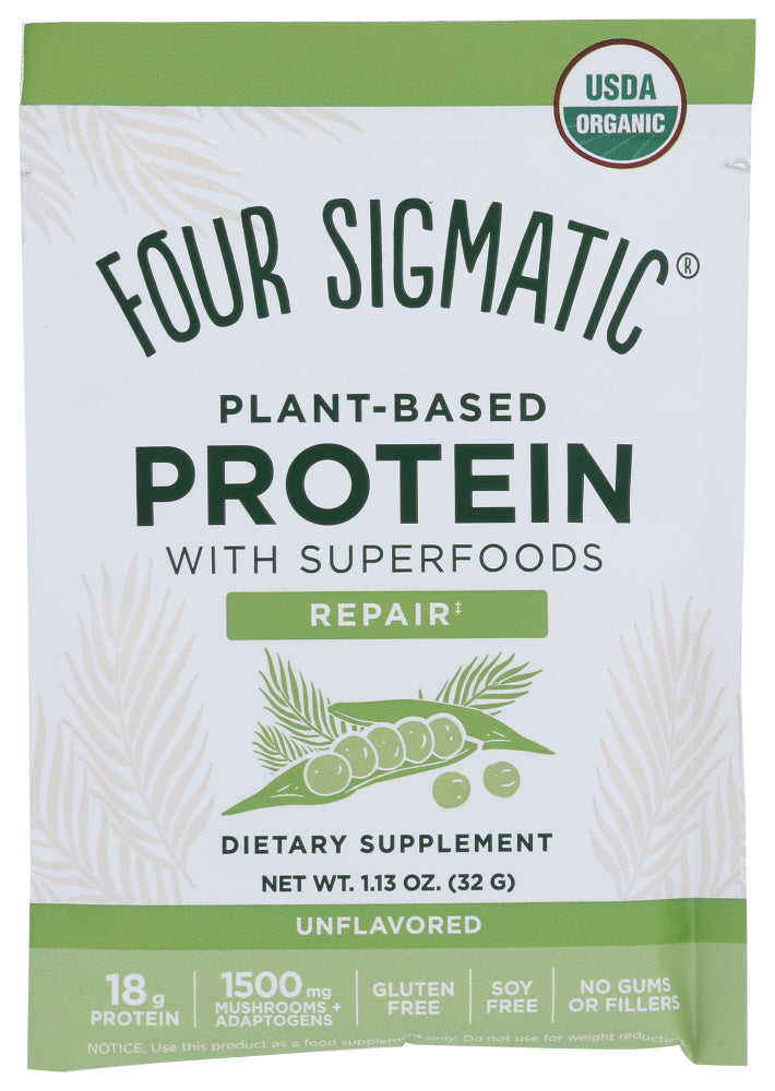 Four Sigmatic: Plain Protein Powder, 1.41 Oz