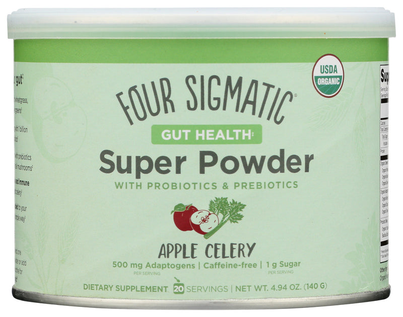 Four Sigmatic: Gut Health Super Powder Apple Celery, 4.94 Oz