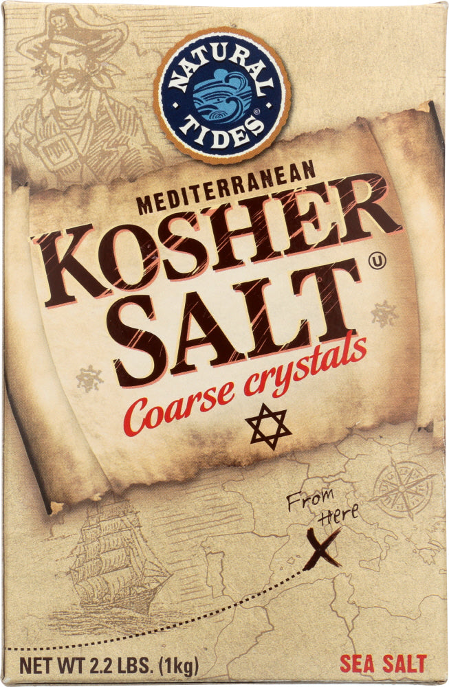 Natural Nectar: Salt Mediterranean Kosher Coarse Crystals, 2.2 Lb