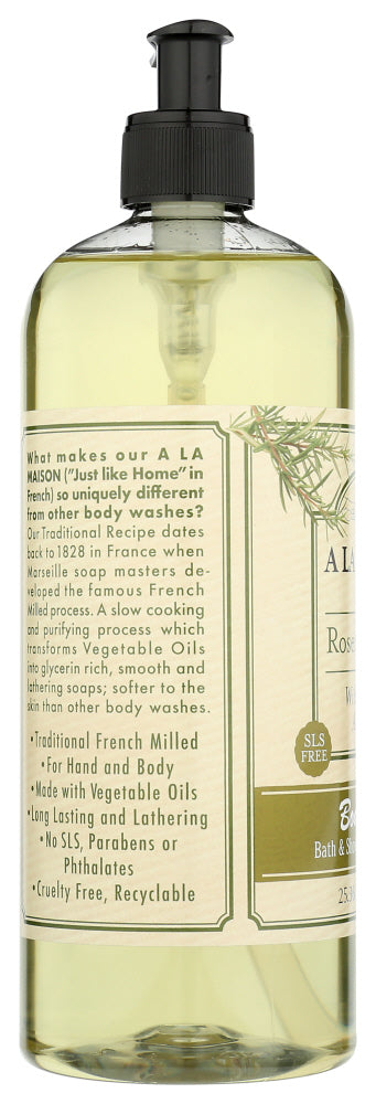 A La Maison: Wash Body Rosemary Mint, 25.36 Fo