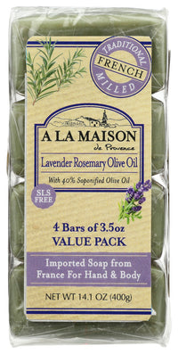 A La Maison: Rosemary Lavender Soap Bar, 14.1 Oz