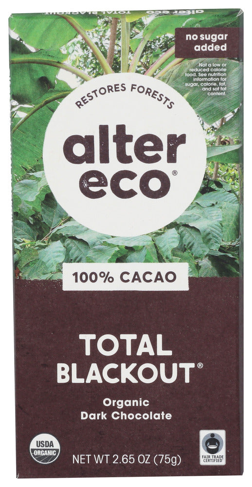 Alter Eco: Choc Br 100Cac Blckt Org, 2.65 Oz