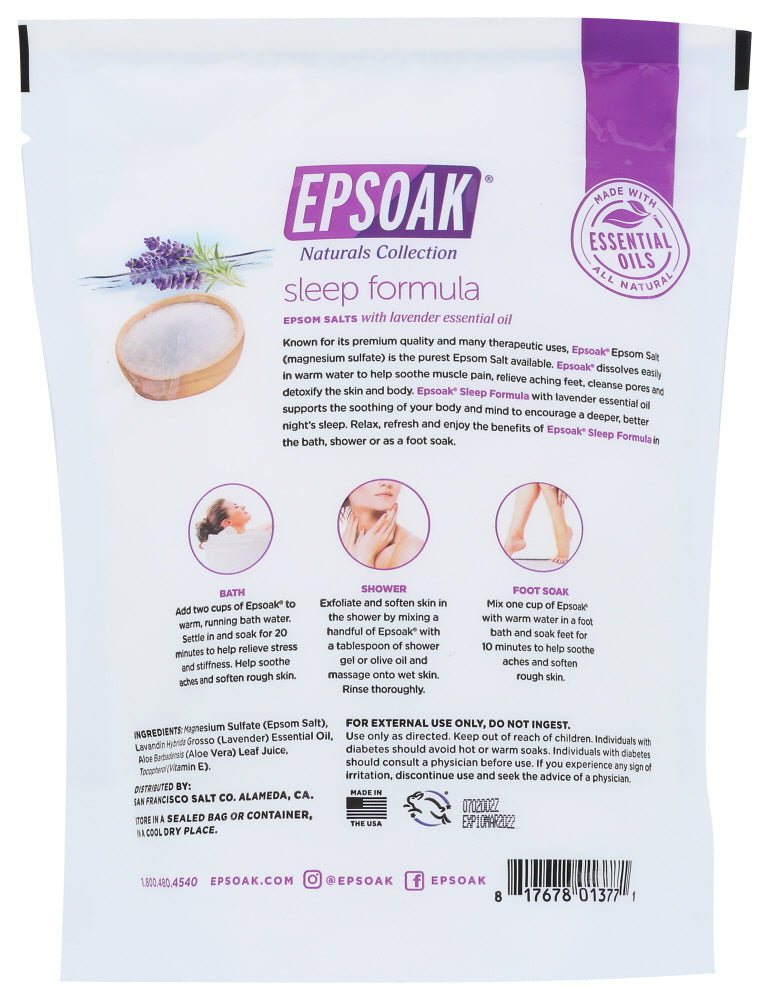 Epsoak: Sleep Formula Epsom Salts Bath Salt, 2 Lb