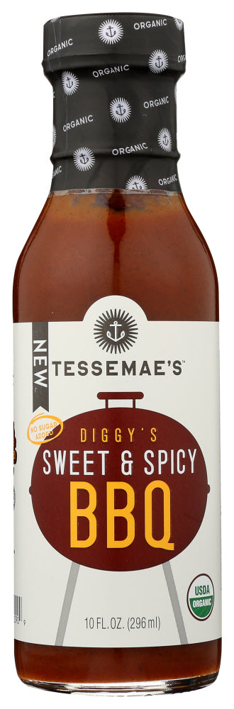 Tessemaes: Diggy Organic Sweet Spicy Bbq Sauce, 10 Oz