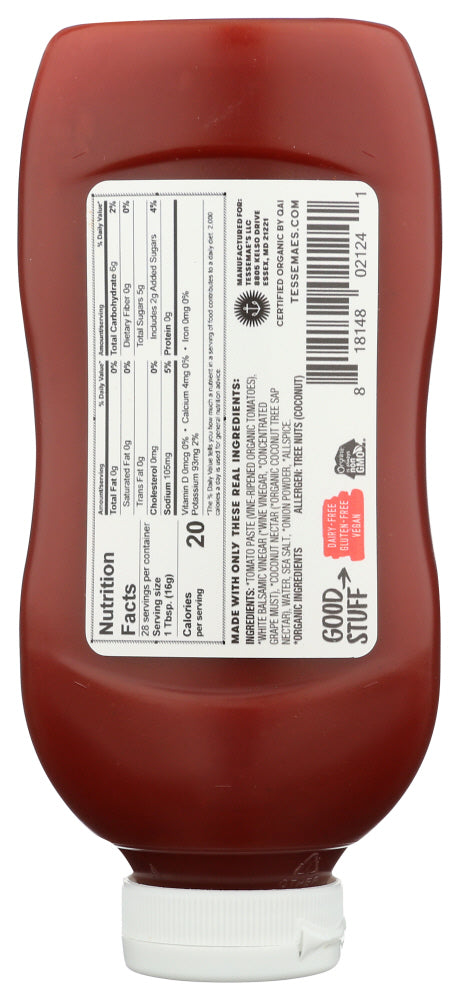 Tessemaes: Organic Ketchup Sqz Bttl, 14 Oz