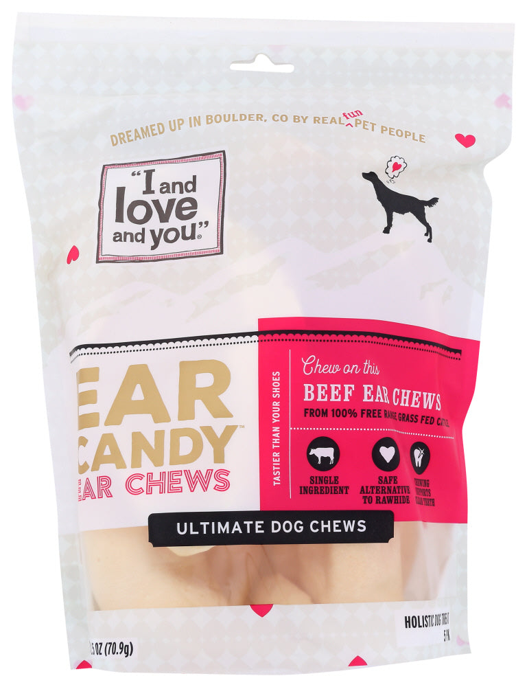 I&Love&You: Ear Candy Beef Ear Chews 5Ct, 2.5 Oz