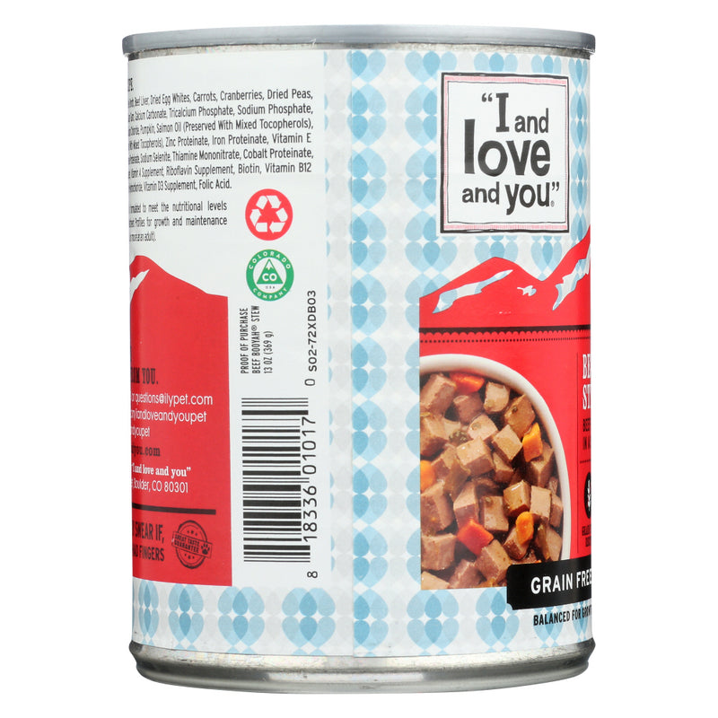 I&Love&You: Dog Food Can Beef Booyah Stew, 13 Oz