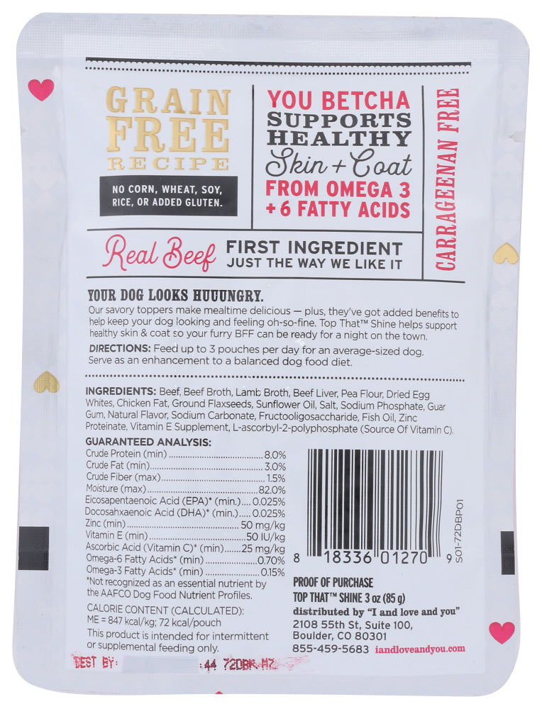 I&Love&You: Top That Shine Beef Recipe Meal Enhancers, 3 Oz