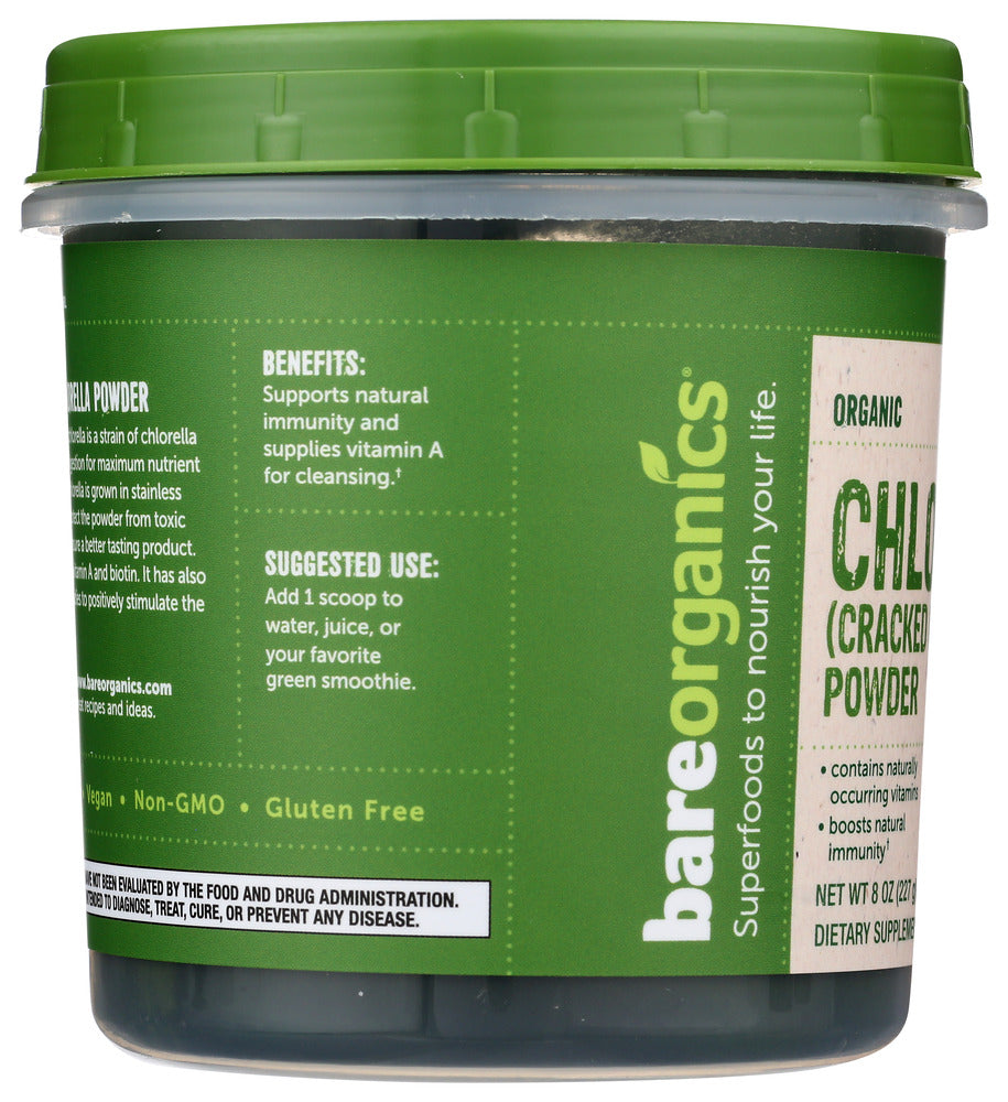 Bareorganics: Chlorella Powder, 8 Oz