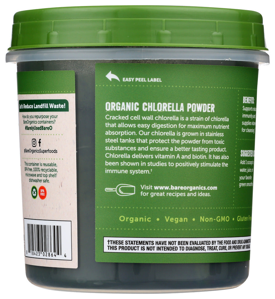 Bareorganics: Chlorella Powder, 8 Oz