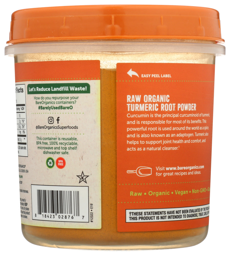 Bareorganics: Organic Turmeric Root Powder, 8 Oz