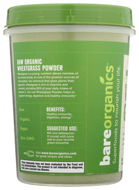 Bareorganics: Wheatgrass Pwdr Org, 8 Oz