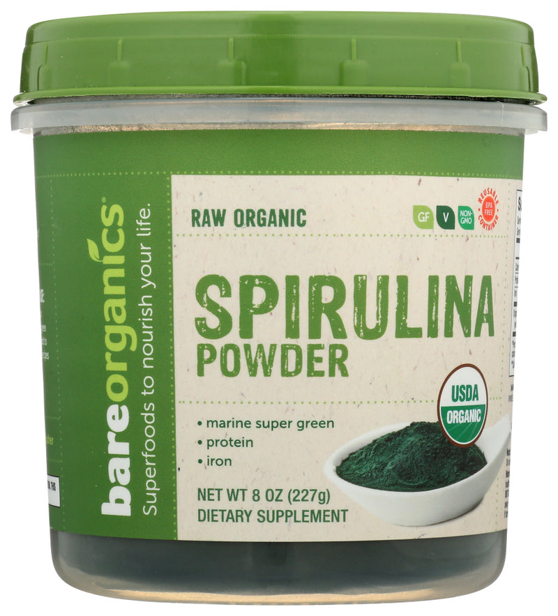 Bareorganics: Spirulina Pwdr Org, 8 Oz