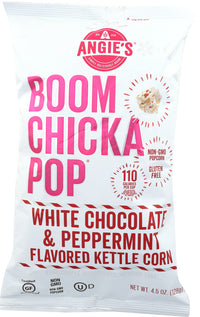 Angies: Boomchickapop White Chocolate And Peppermint Flavored Kettle Corn, 4.5 Oz