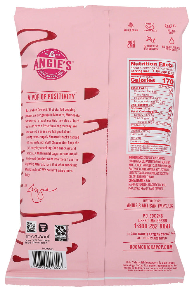 Angies: Boomchickapop Strawberry Greek Yogurt Drizzled Kettle Corn, 4.5 Oz