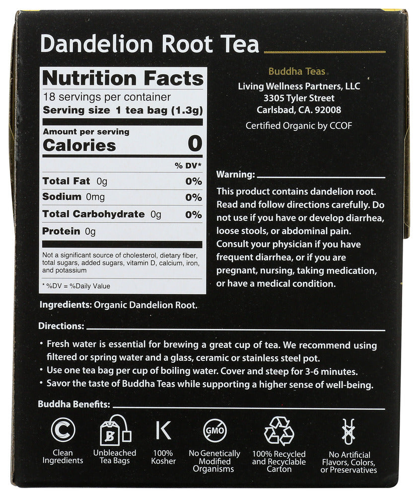 Buddha Teas: Tea Dandelion Root, 16 Bg