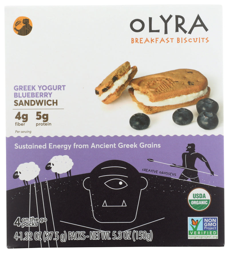 Olyra: Breakfast Biscuits Greek Yogurt Blueberry Sandwich, 5.3 Oz