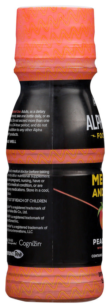 Onnit: Alpha Brain Focus Shot Peach, 2.5 Oz