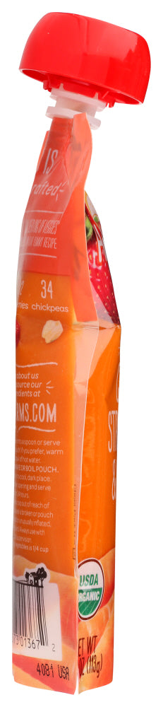 Happy Baby: Carrots, Strawberries And Chickpeas Pouch, 4 Oz