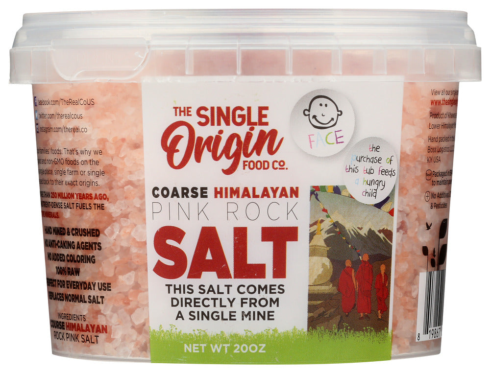 The Single Origin Food Co: Tub Salt Hmlayan Pink, 20 Oz