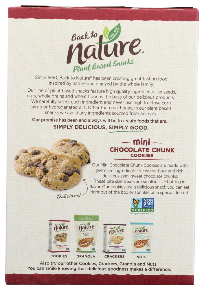 Back To Nature: Cookie Mini Choc Chnk, 6 Oz