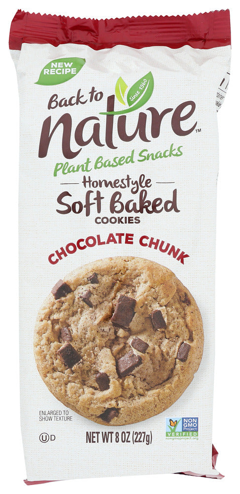 Back To Nature: Homestyle Soft Baked Chocolate Chunk Cookies, 8 Oz