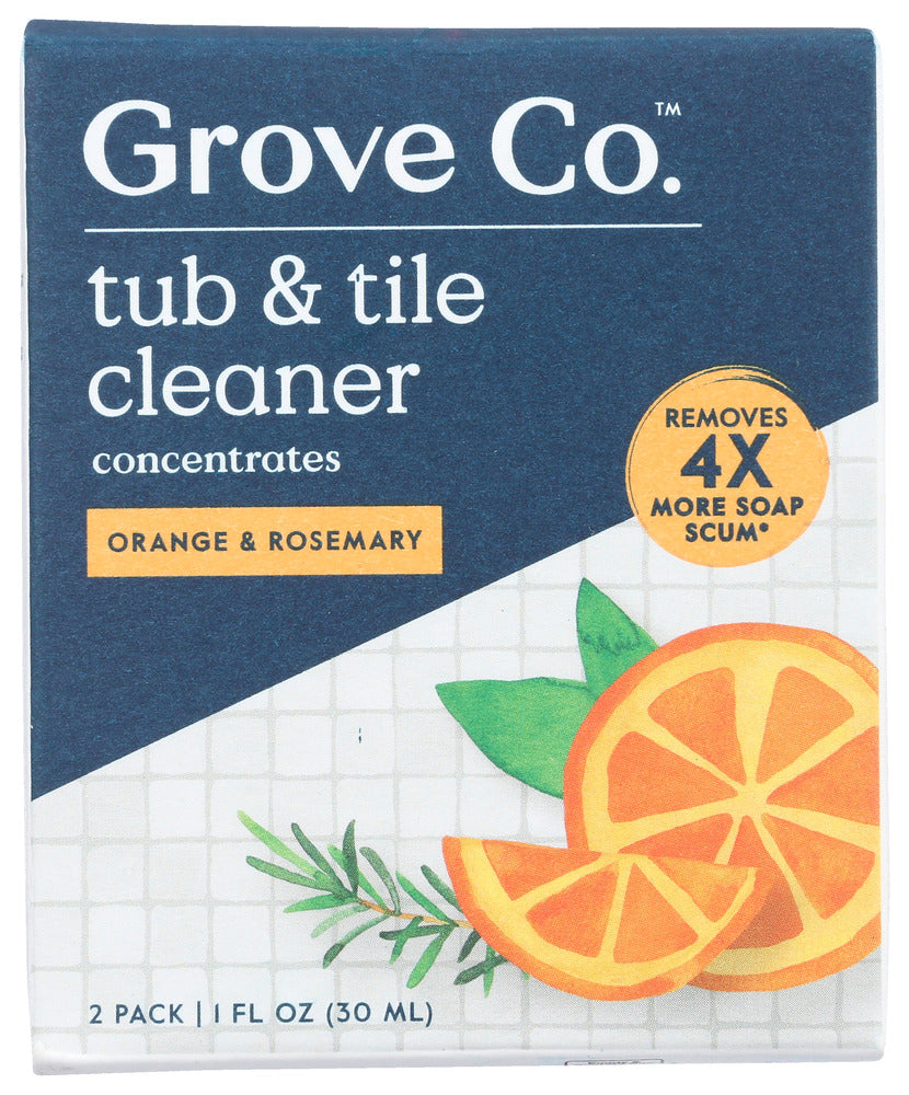 Grove Co: Tub And Tile Cleaner Concentrates Orange Rosemary, 2 Ea