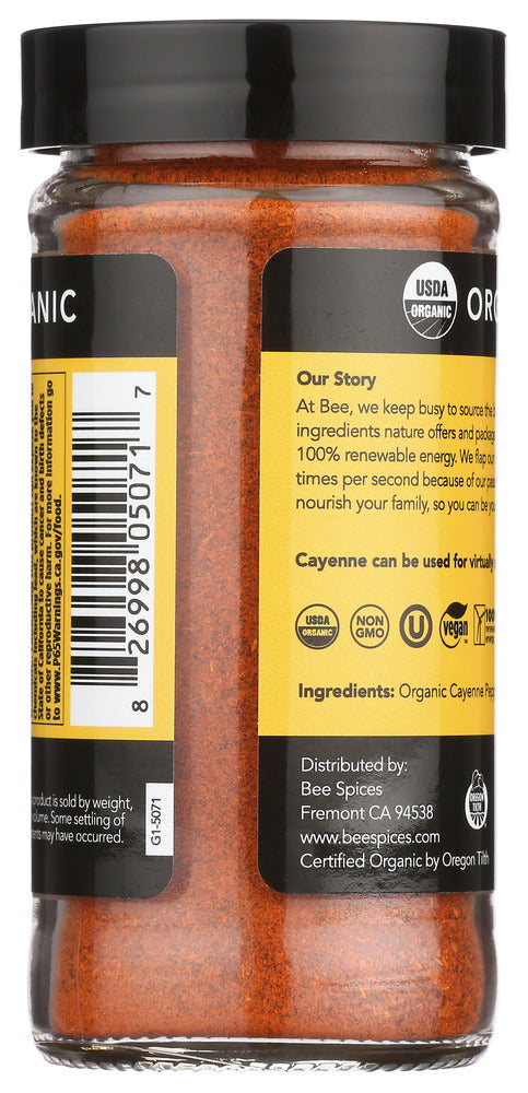 Bee Spices: Pepper Cayenne Org, 1.9 Oz.