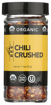 Bee Spices: Chili Crushed Org, 1.1 Oz