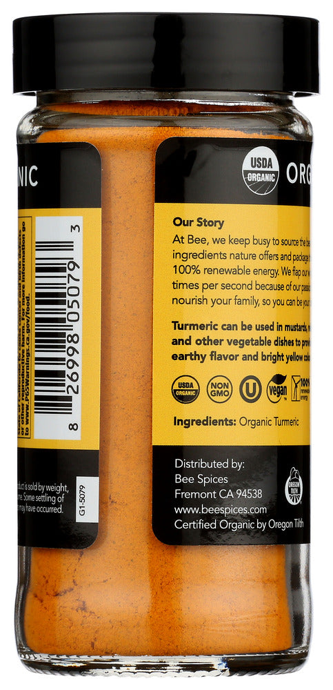 Bee Spices: Turmeric Org, 1.9 Oz