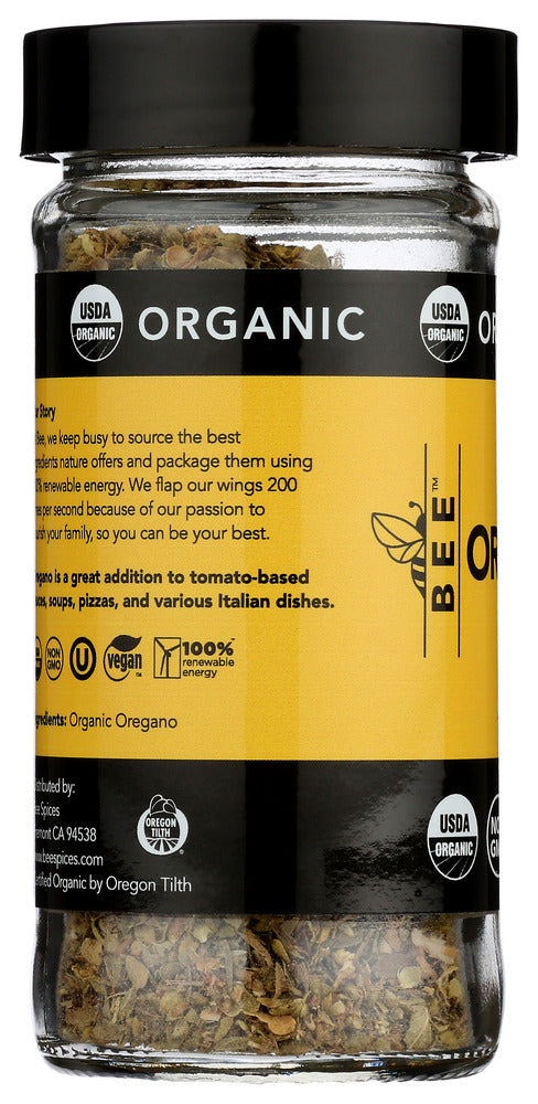 Bee Spices: Oregano Org, 0.3 Oz