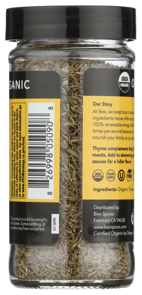 Bee Spices: Organic Thyme, 0.6 Oz