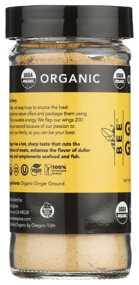 Bee Spices: Organic Ginger Ground, 0.9 Oz