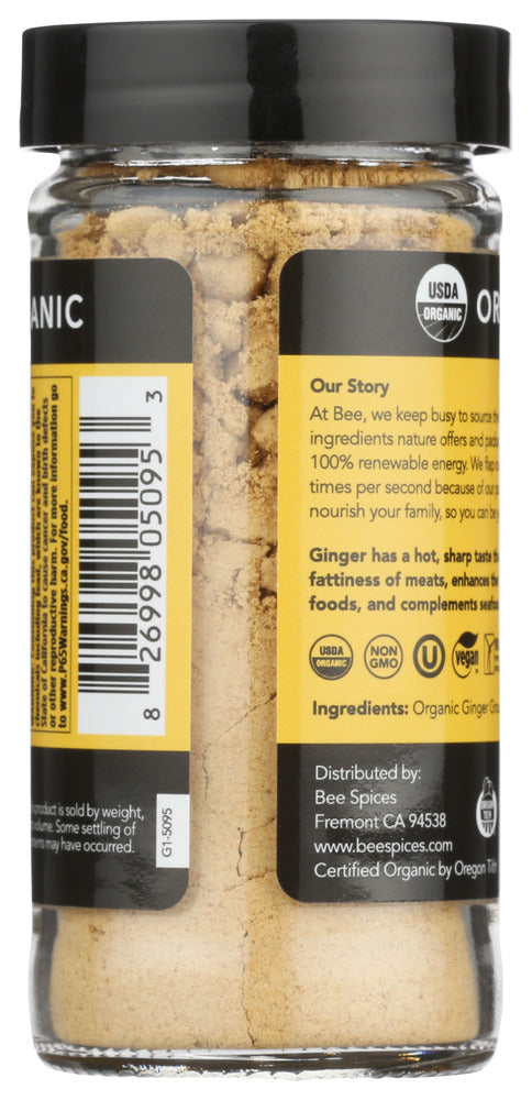 Bee Spices: Organic Ginger Ground, 0.9 Oz