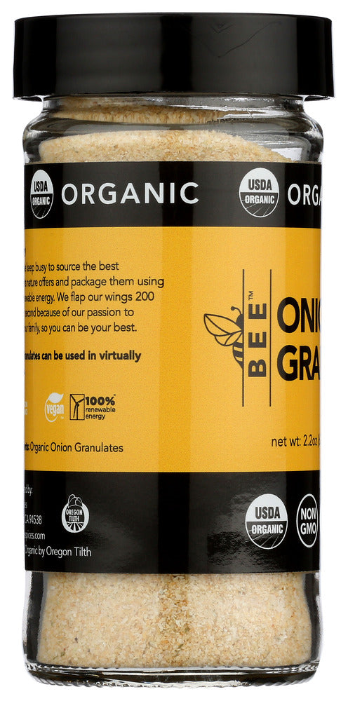 Bee Spices: Organic Onion Granulates, 2.2 Oz