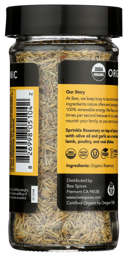 Bee Spices: Organic Rosemary, 0.9 Oz