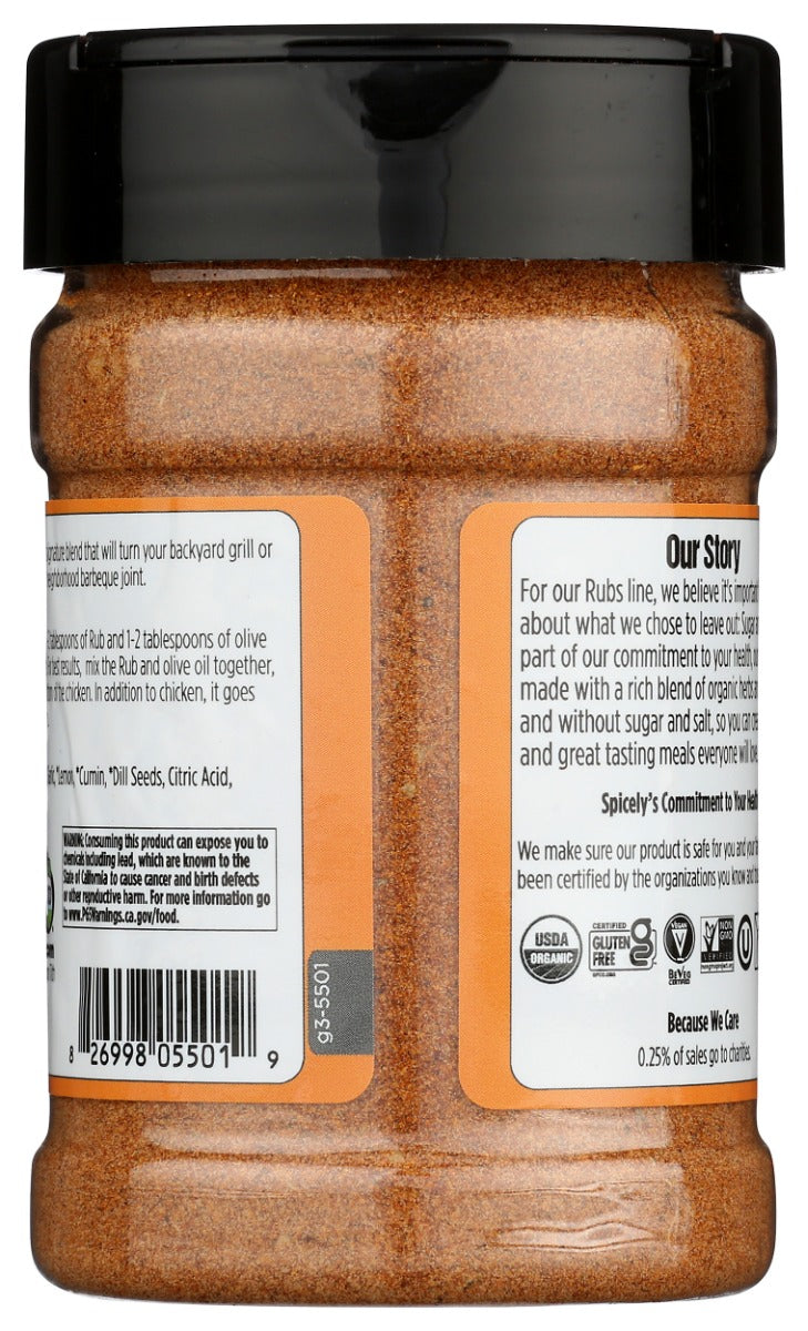 Spicely Organics: Tangy And Smoky Bbq Chicken Rub, 5.2 Oz