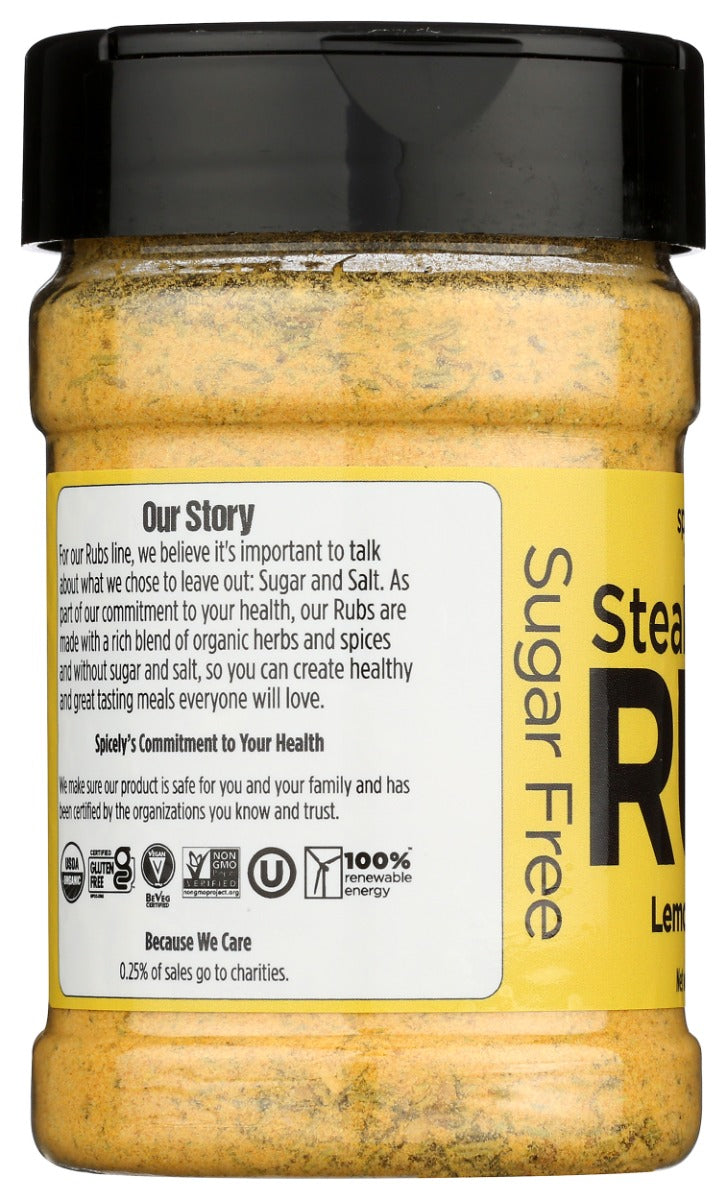 Spicely Organics: Lemon Pepper Steakhouse Rub, 5.8 Oz