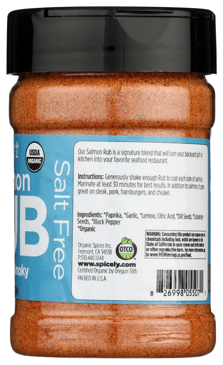 Spicely Organics: Tangy And Smoky Salmon Rub, 5.6 Oz