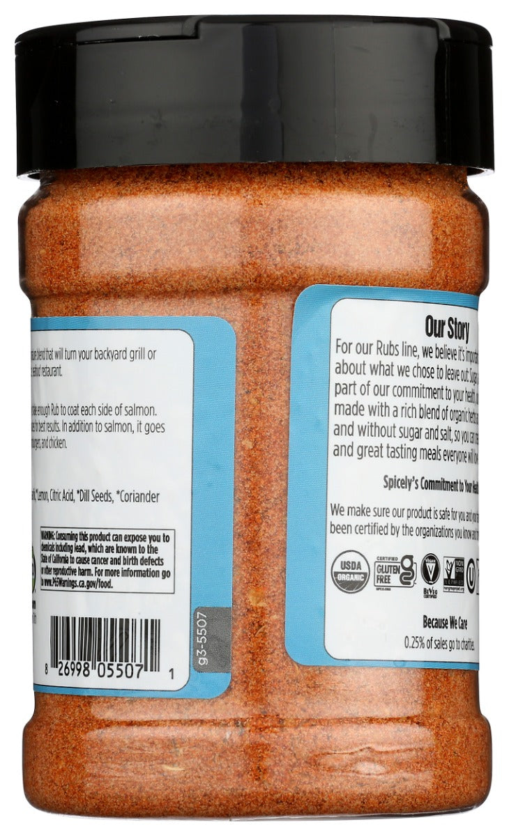 Spicely Organics: Tangy And Smoky Salmon Rub, 5.6 Oz