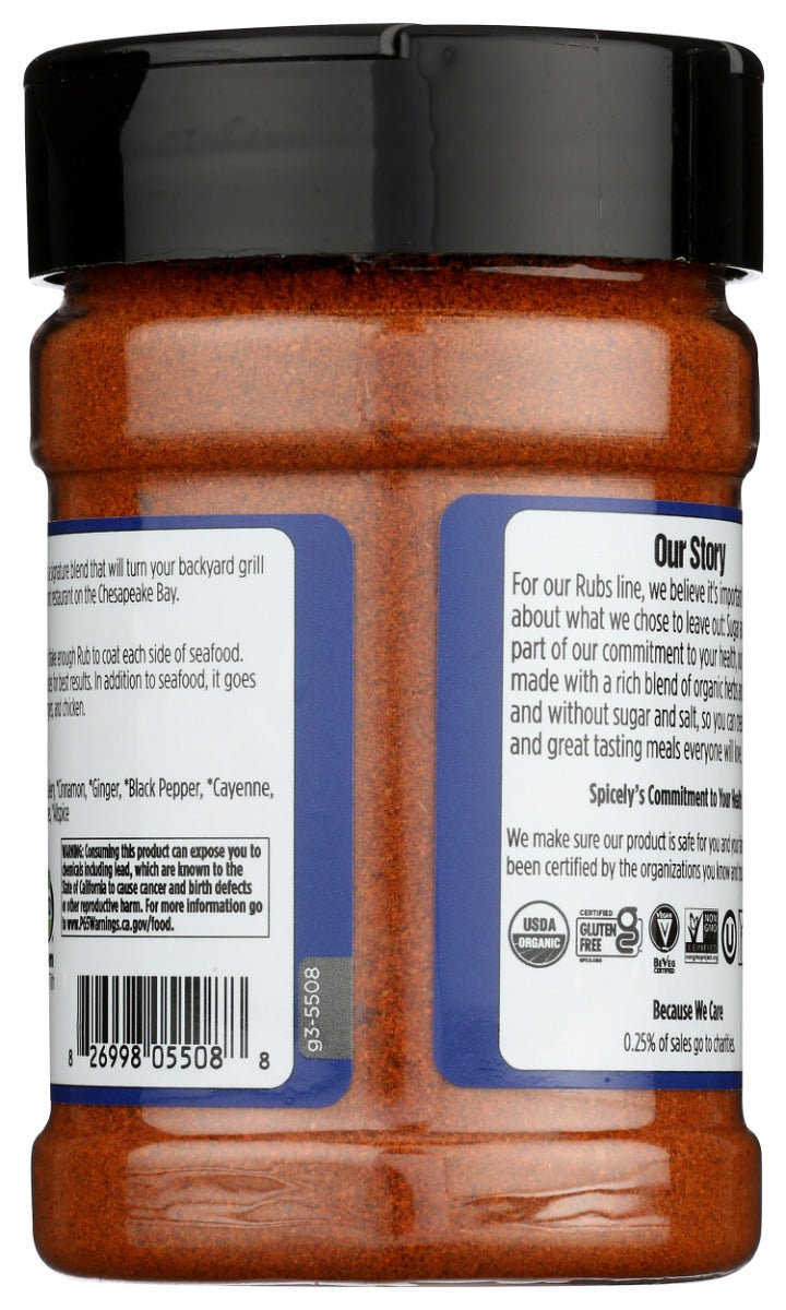 Spicely Organics: Chesapeake Bay Style Crab And Shrimp Rub, 4.3 Oz