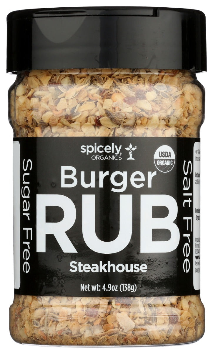 Spicely Organics: Steakhouse Burger Rub, 4.9 Oz