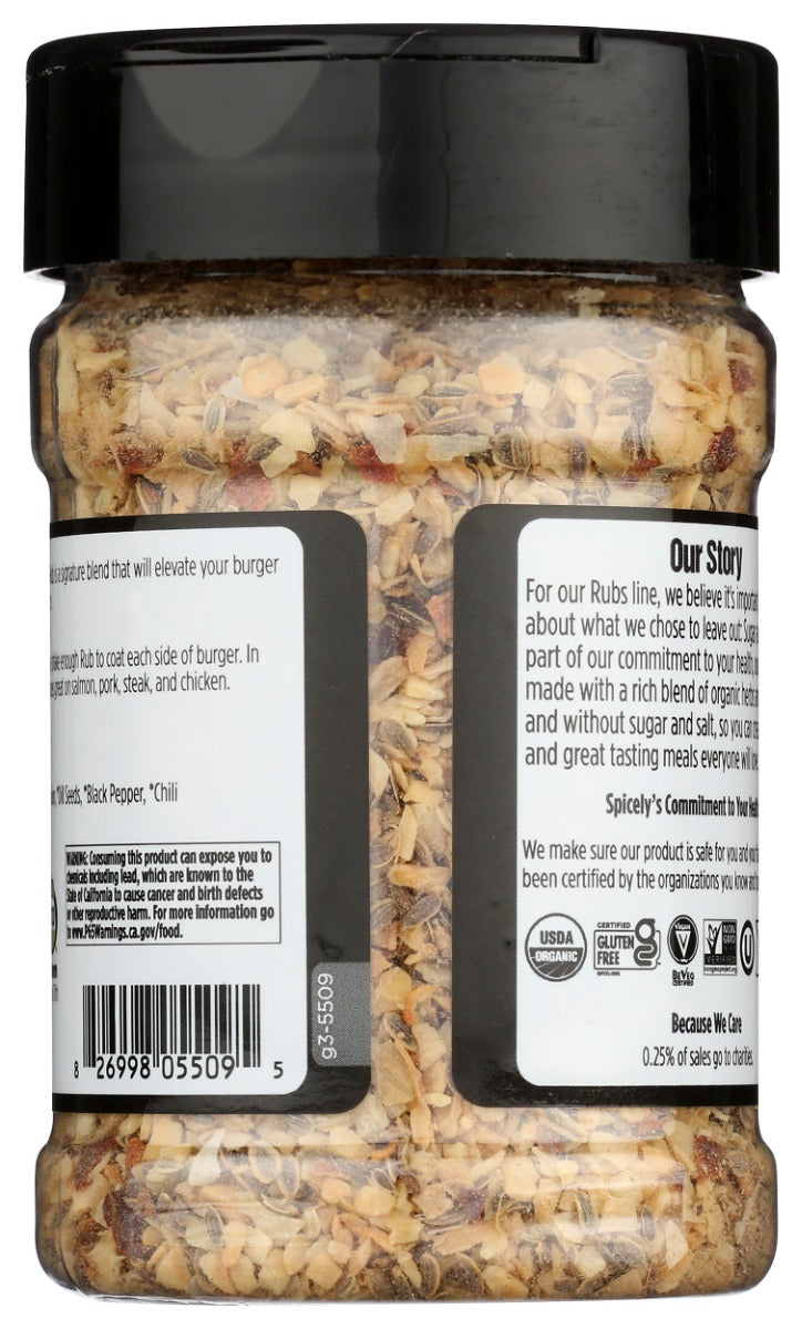 Spicely Organics: Steakhouse Burger Rub, 4.9 Oz