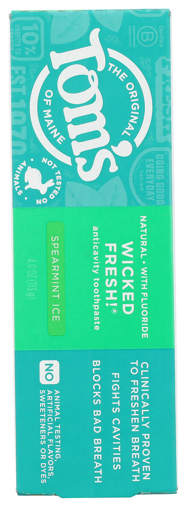 Toms Of Maine: Wicked Fresh Spearmint Ice Toothpaste, 4 Oz