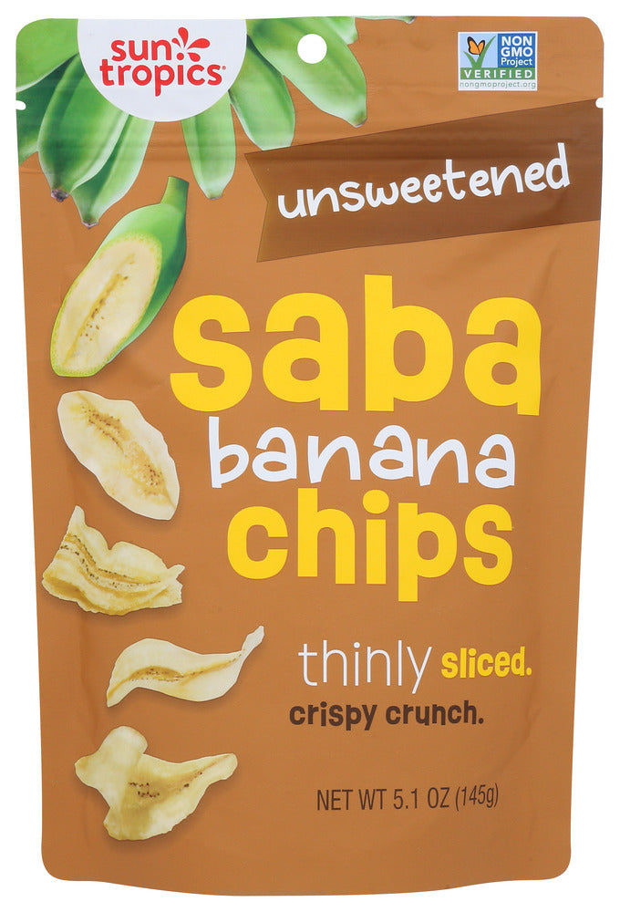 Sun Tropics: Unsweetened Saba Banana Chips, 5.1 Oz